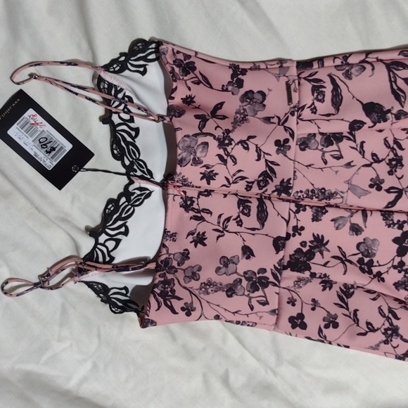 NWT Beautiful pink and black dress - Picture 7 of 9